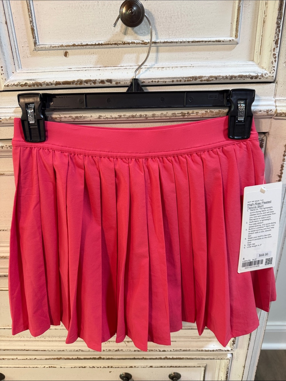 Lululemon High Rise Pleated Tennis Skirt Glaze Pink NWT Sz 4